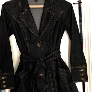 Black Denim Lightweight Coat